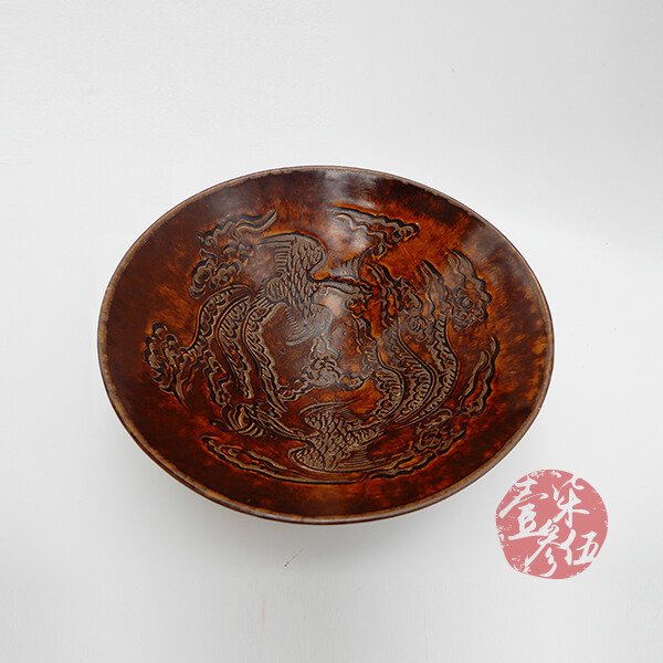 南宋 雙鳳紋吉州窯 南宋 雙鳳紋吉州窯